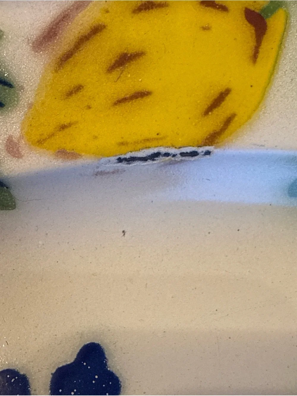 Vintage Fruit Pattern Platter - Bright Multi-Color, MCM, 50s, enamelware